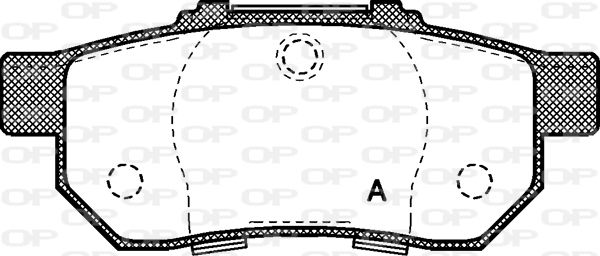 OPEN PARTS Комплект тормозных колодок, дисковый тормоз BPA0233.20